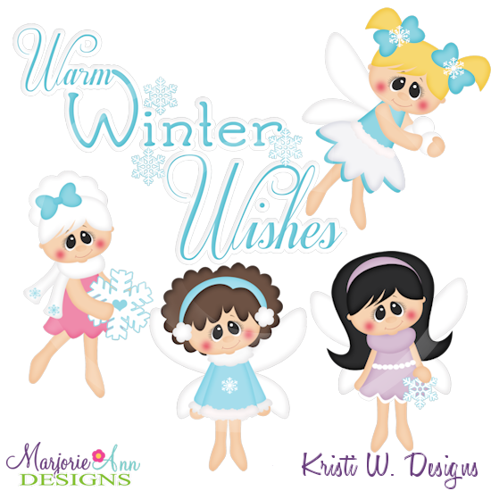 Winter Fairies Cutting Files-Includes Clipart - Click Image to Close
